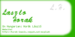 laszlo horak business card
