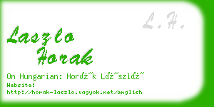 laszlo horak business card